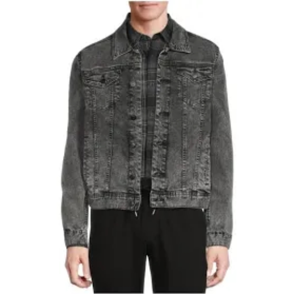 Black Denim Jacket Mens Medium